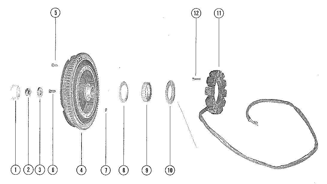 Mercury 650 (3 CYL.) FLYWHEEL ASSEMBLY AND STATOR Diagram