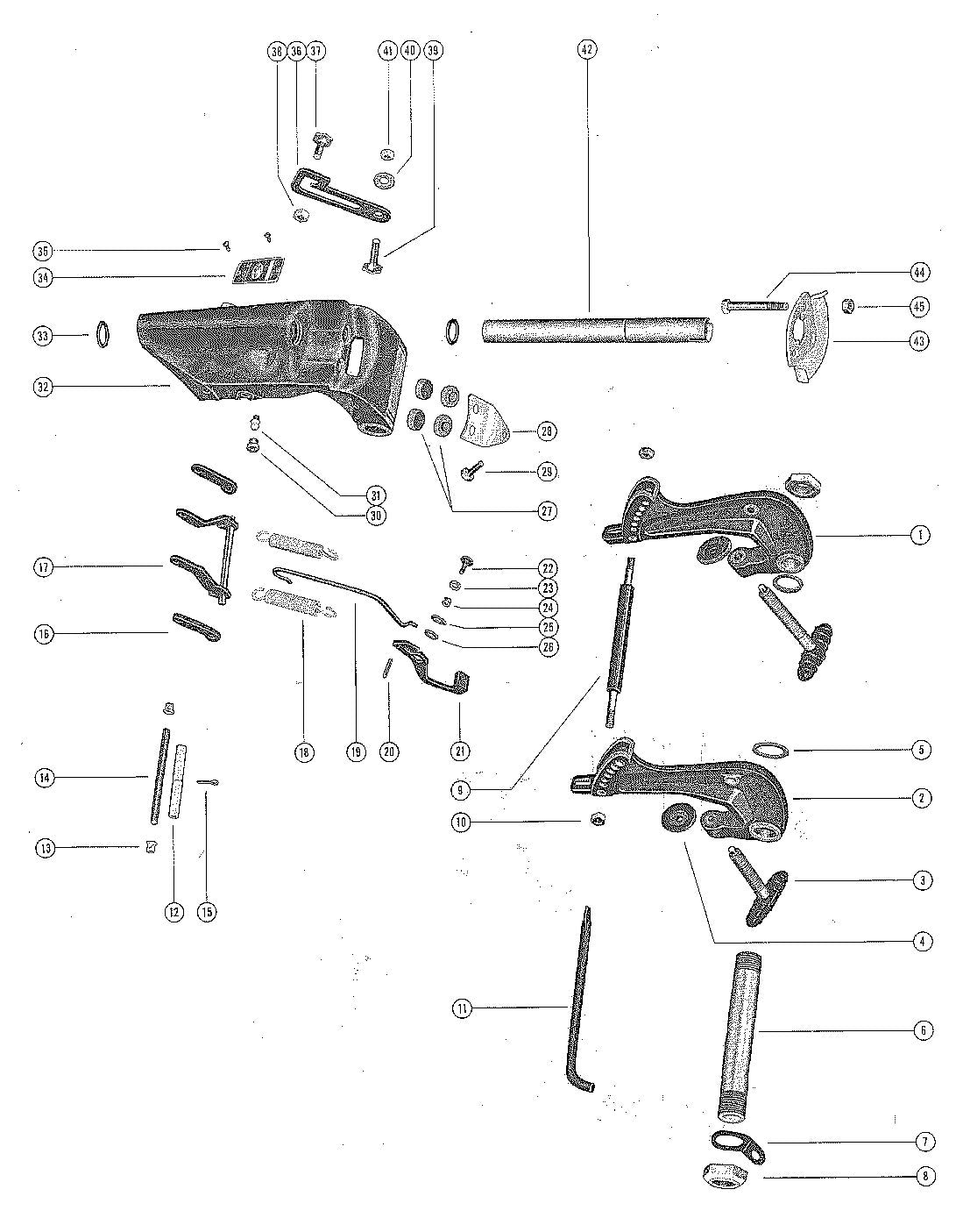 Mercury 60 CLAMP AND SWIVEL BRACKET ASSEMBLY Diagram