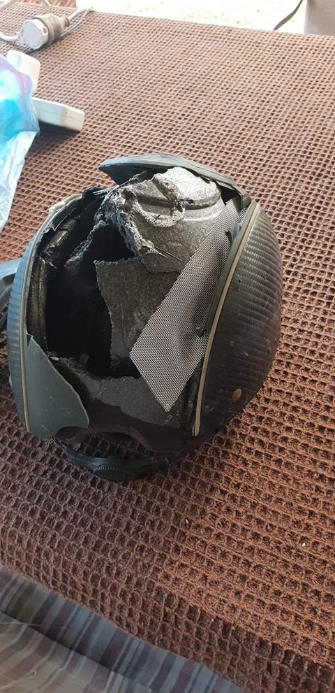 troxel helmet after equestrian accident