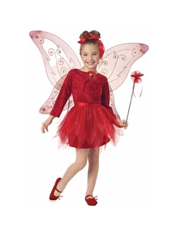 Child's Red Fairy Princess Costume