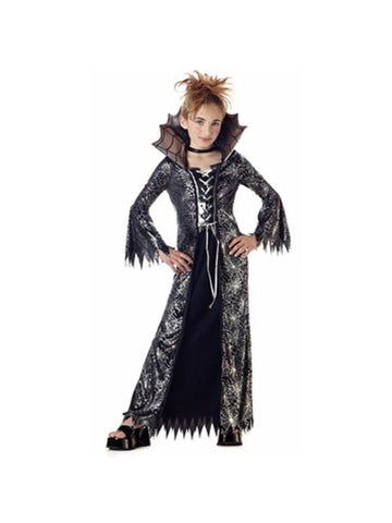Child's Silver & Black Spider Witch Costume | Costumeish – Cheap Adult ...