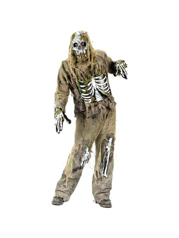 Adult Skeleton Zombie Costume | Costumeish – Cheap Adult Halloween ...
