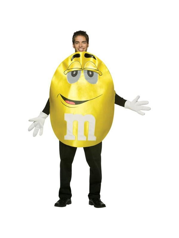 Adult Deluxe M&M Yellow Character Costume | Costumeish – Cheap Adult ...