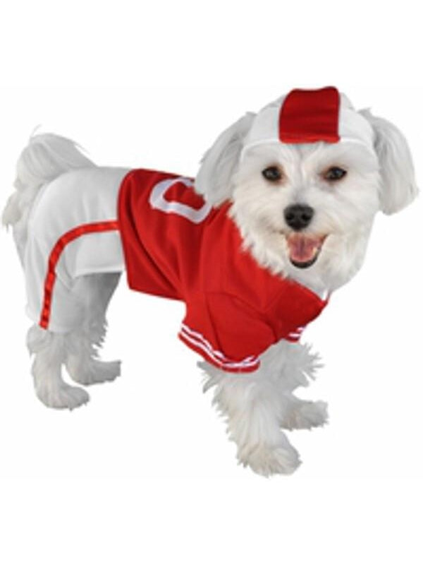 Dog Costume Football Player Athlete Jock Jersey Choose Blue or Red (Size 4  Blue)