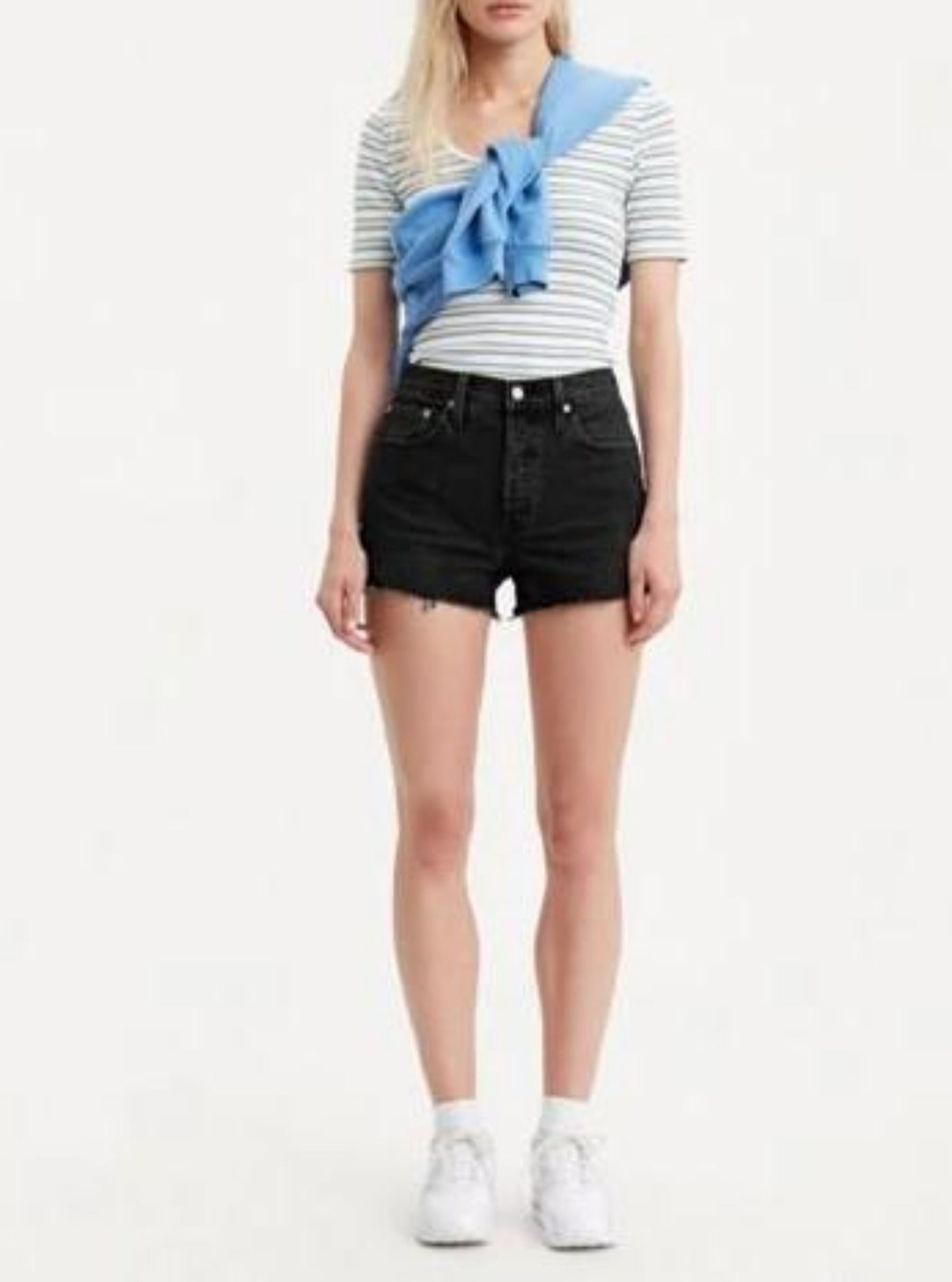 levis black womens shorts