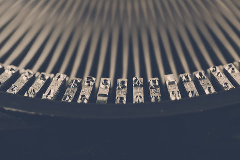 Vintage Typewriter Macro Black and White graph Print Vintage Typewriter Macro Black and White graph Print