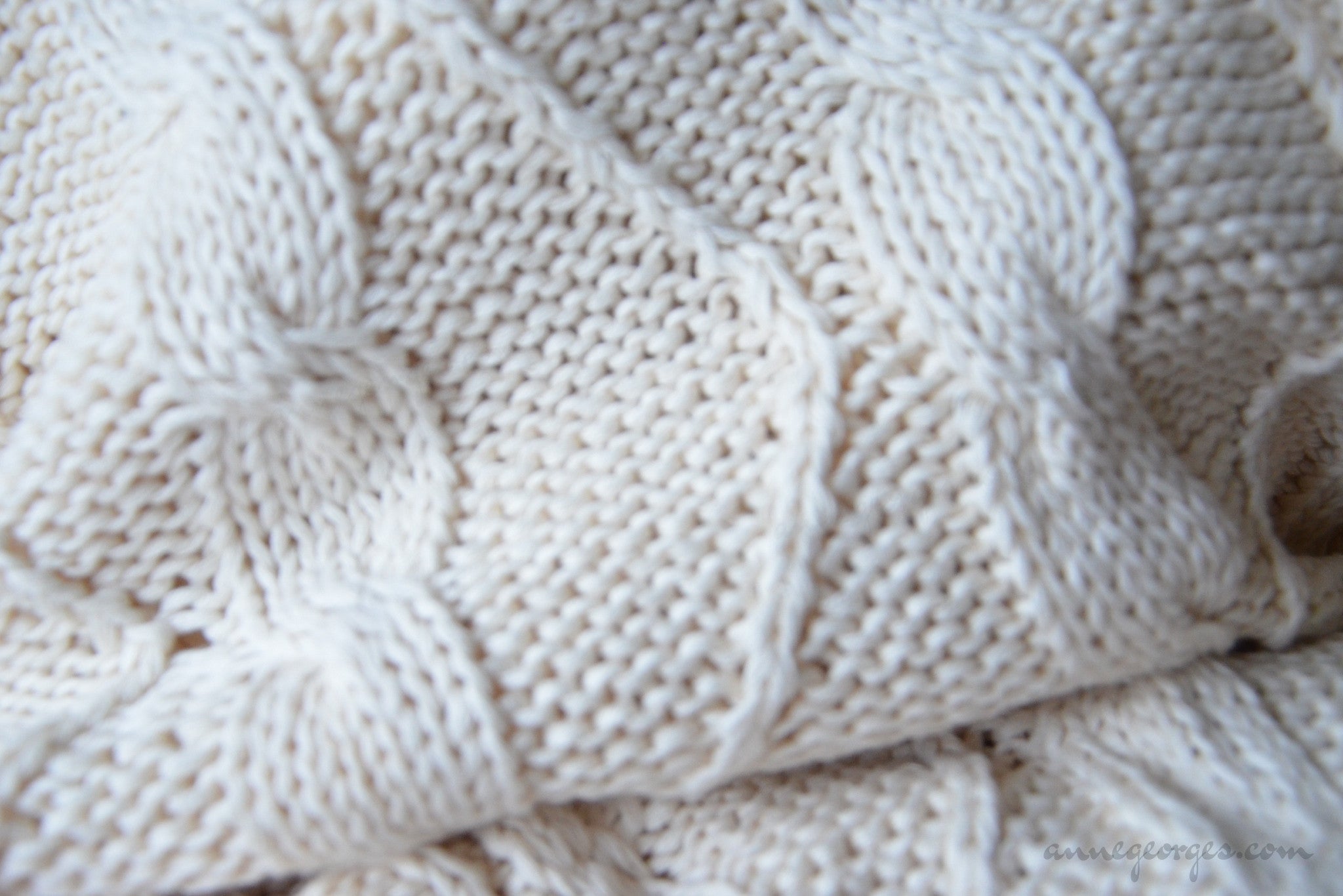 Organic Cotton Cable Knit. CABLE KNITS ( Abbotsbury, Unbleached Dyeabl