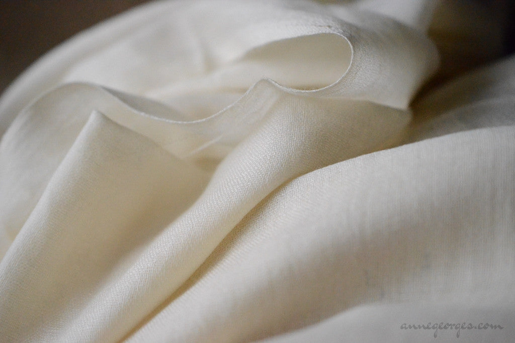 Handwoven Wool Gauze Fabric - HIMALAYAN WOOL ( Leh Gauze, Unbleached D