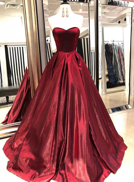 satin ball gown dress