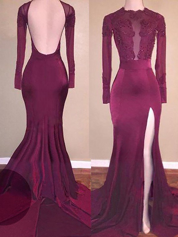 open back evening gown