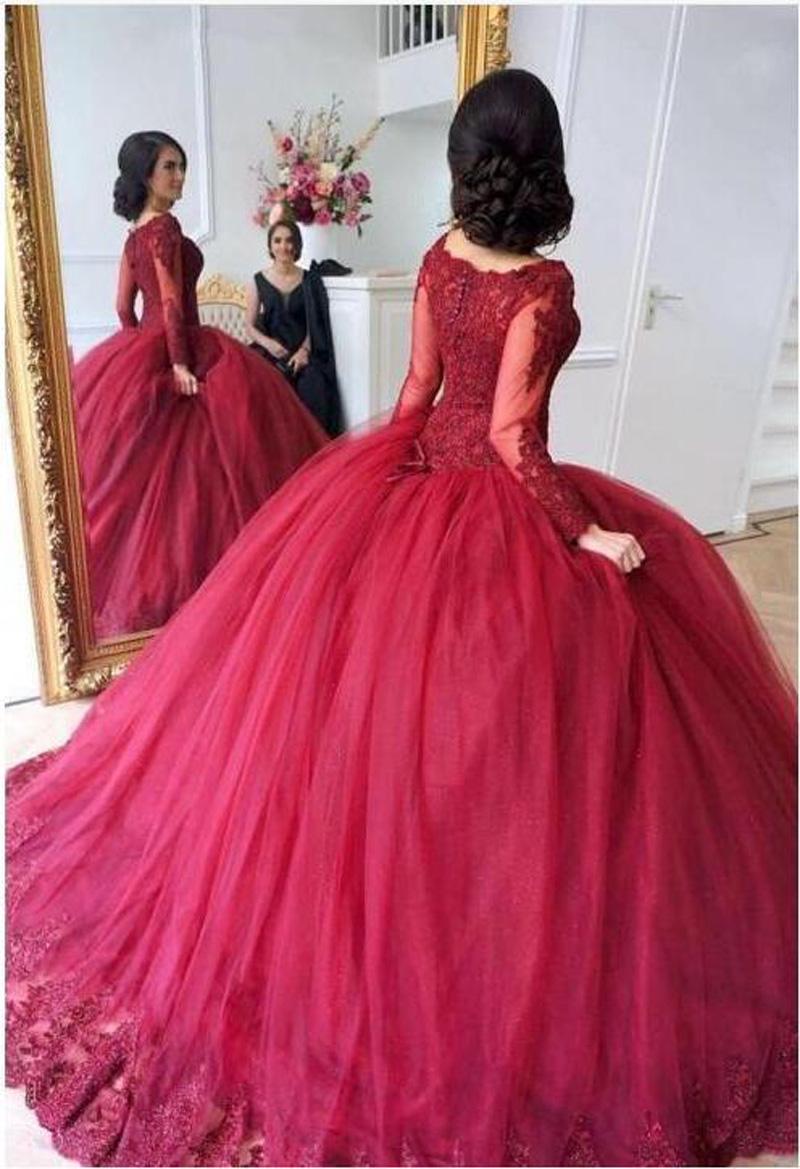 ball gown red colour