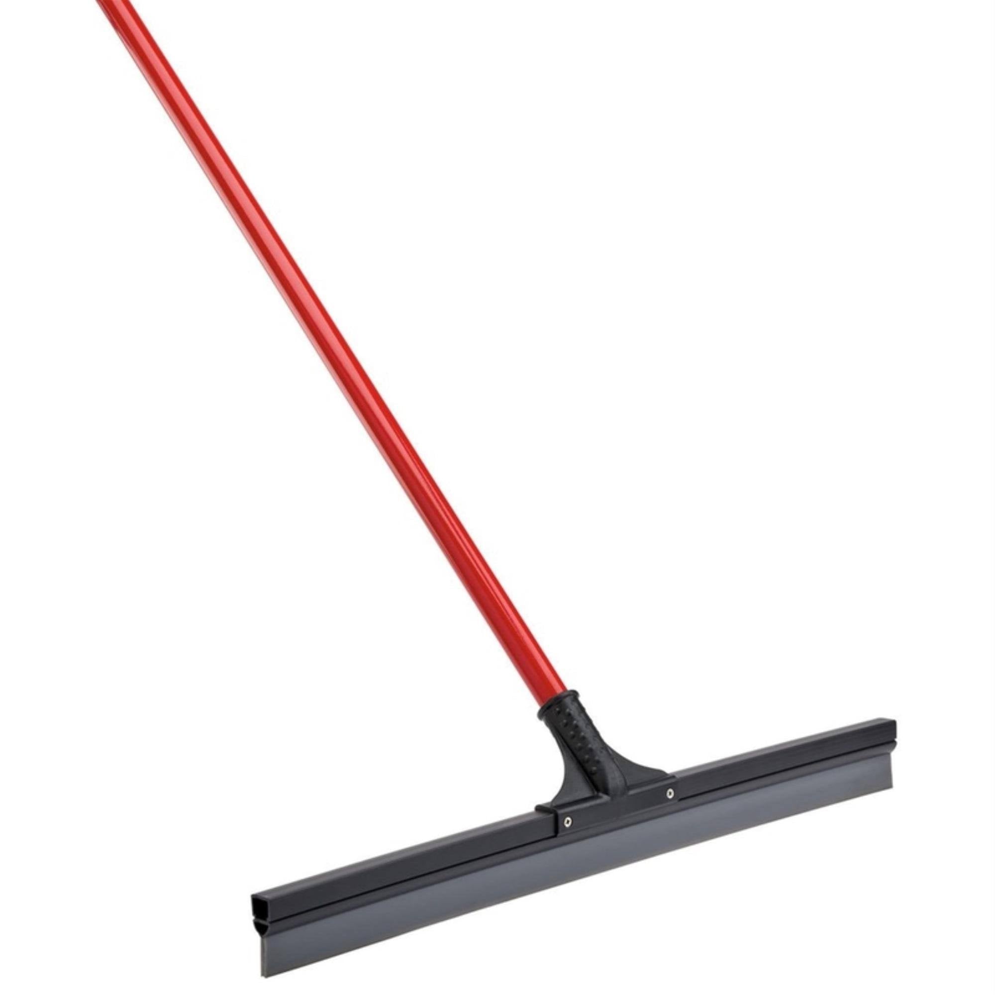 24 in. Multi-Surface Rubber Floor Squeegee with 60 in. Steel Handle (2-Pack)