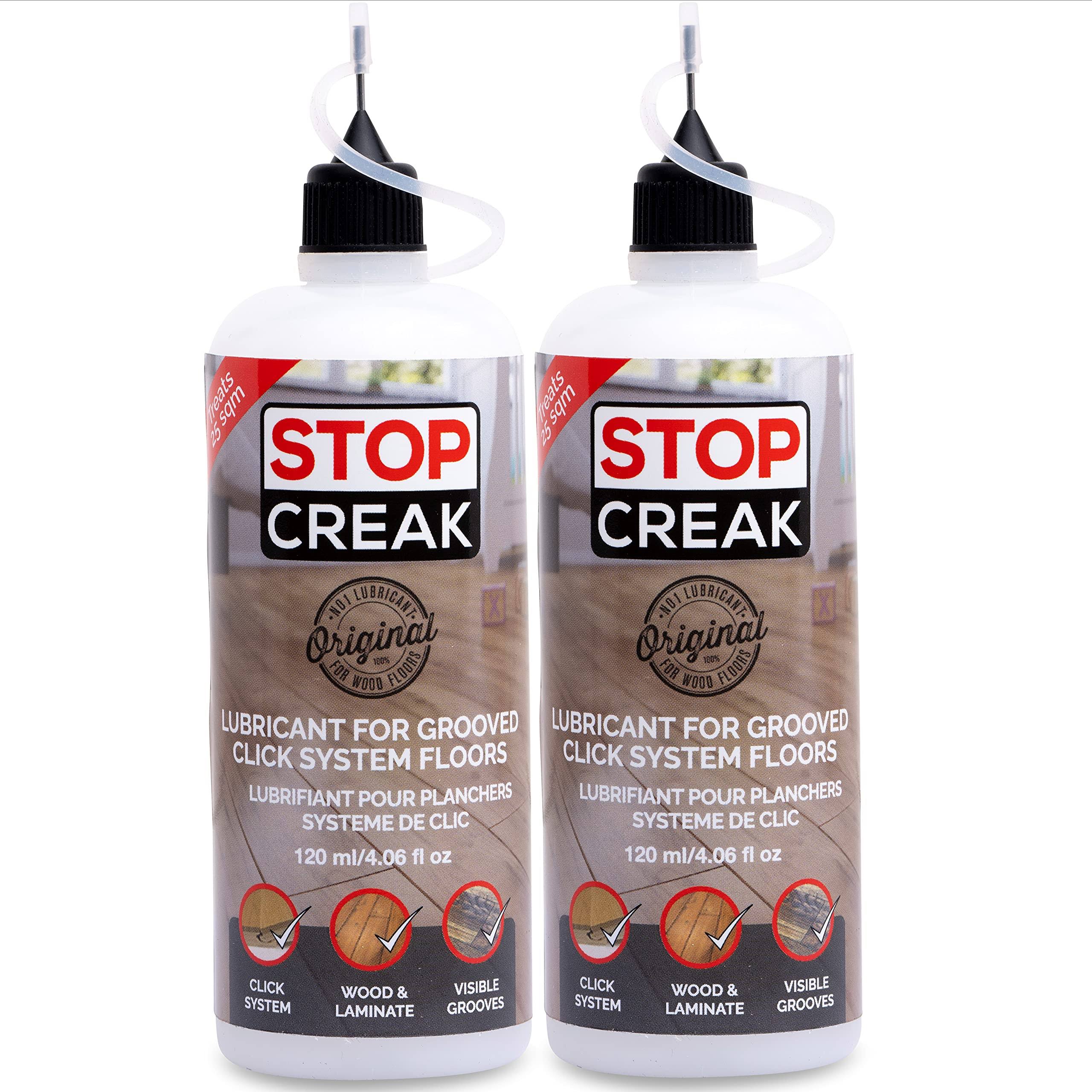 (30ml | Treats 6 sqm) Stop Creak Lubricant for Click Floors | Fix Creaky Hardwood & Laminate Floors | Eliminate Noise & Stop Creaks in Wood Flooring