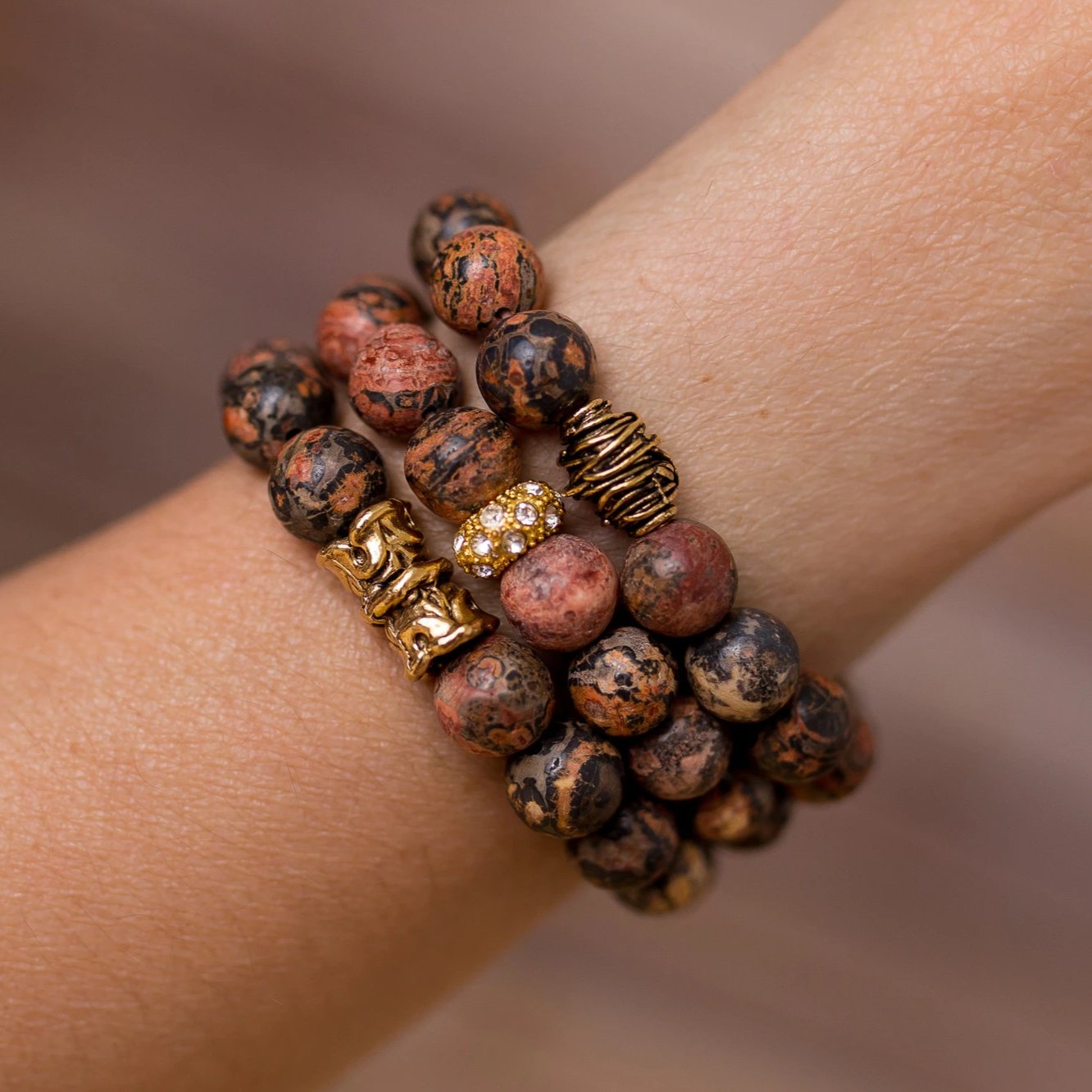 Leopardskin Bracelet Stack