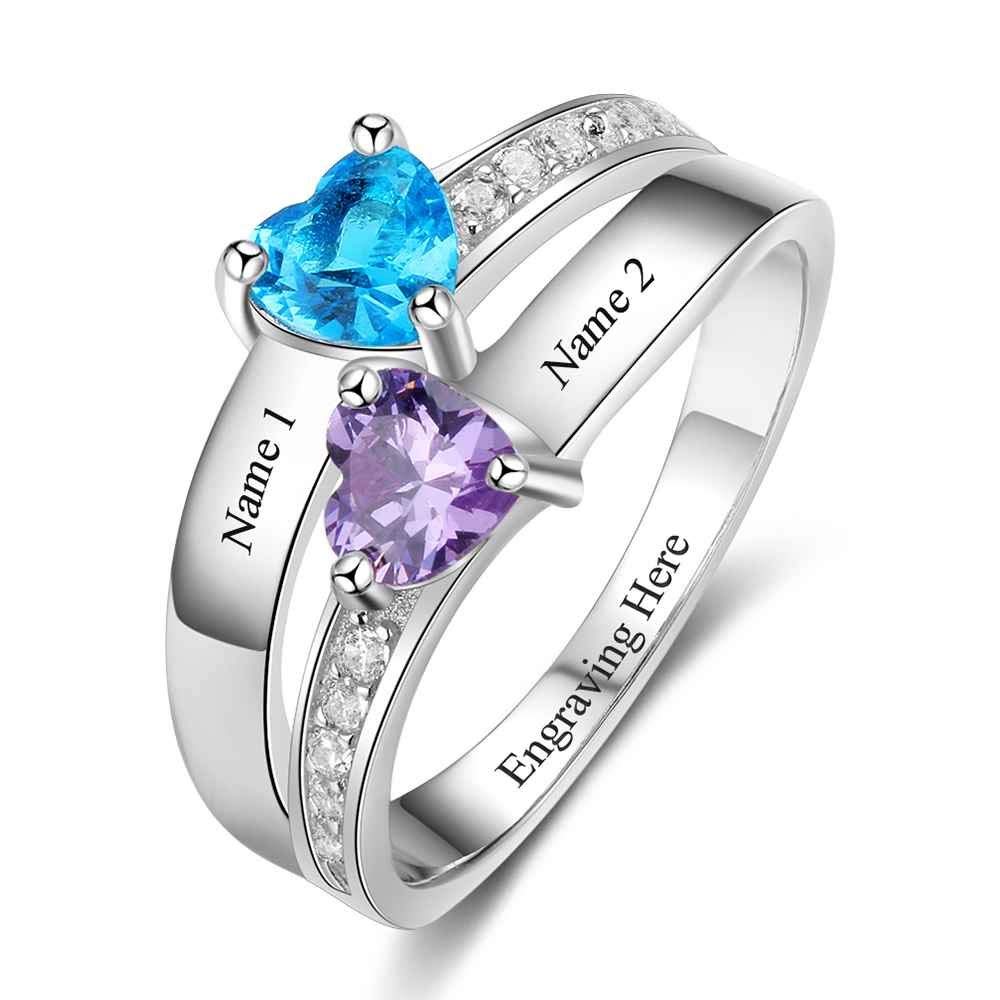 his and hers birthstone ring