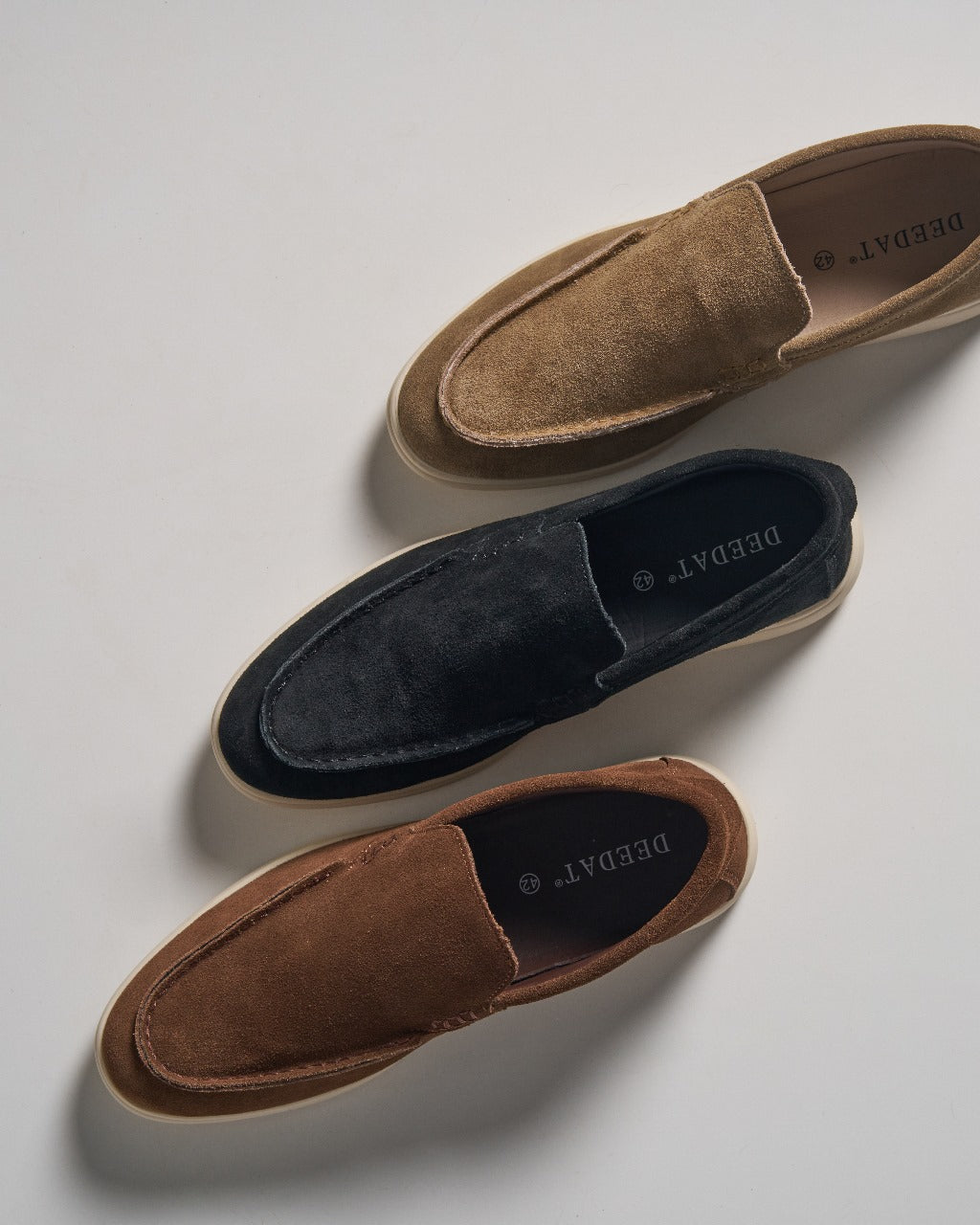 DEEDAT Suede Loafers - Khaki