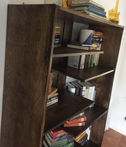 bookcase hand rubbed finish