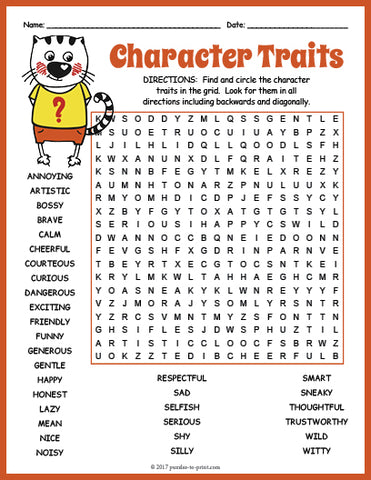 feelings and emotions word search fill in puzzle puzzles to print