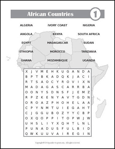Word Search Puzzles for Kids - PRINTABLE PDF – Puzzles to Print