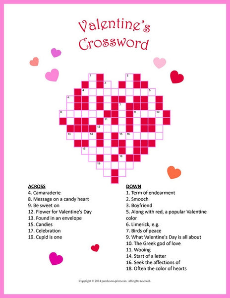 Valentine Puzzle Bundle - PRINTABLE PDF – Puzzles to Print