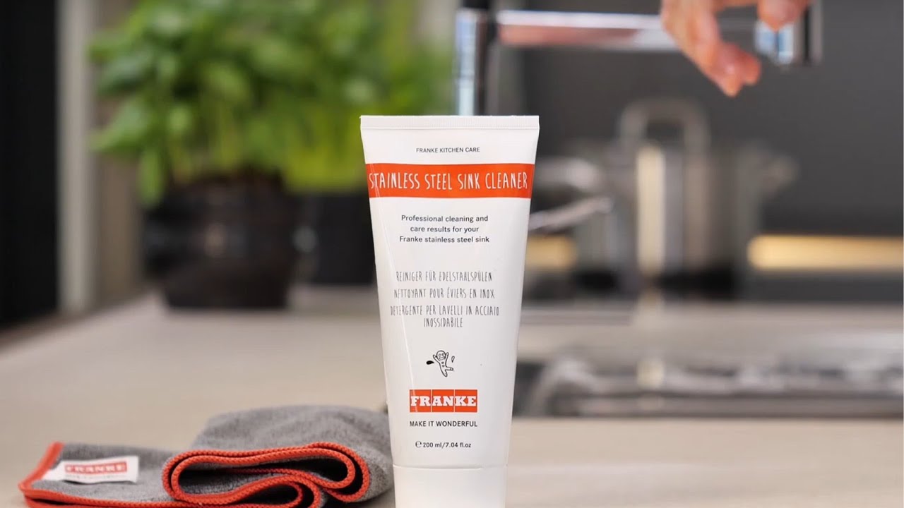 Franke inox sink cleaning cream to help remove stains and scratches