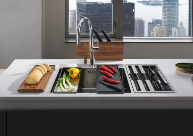 Kitchen with Franke Sink Accessories