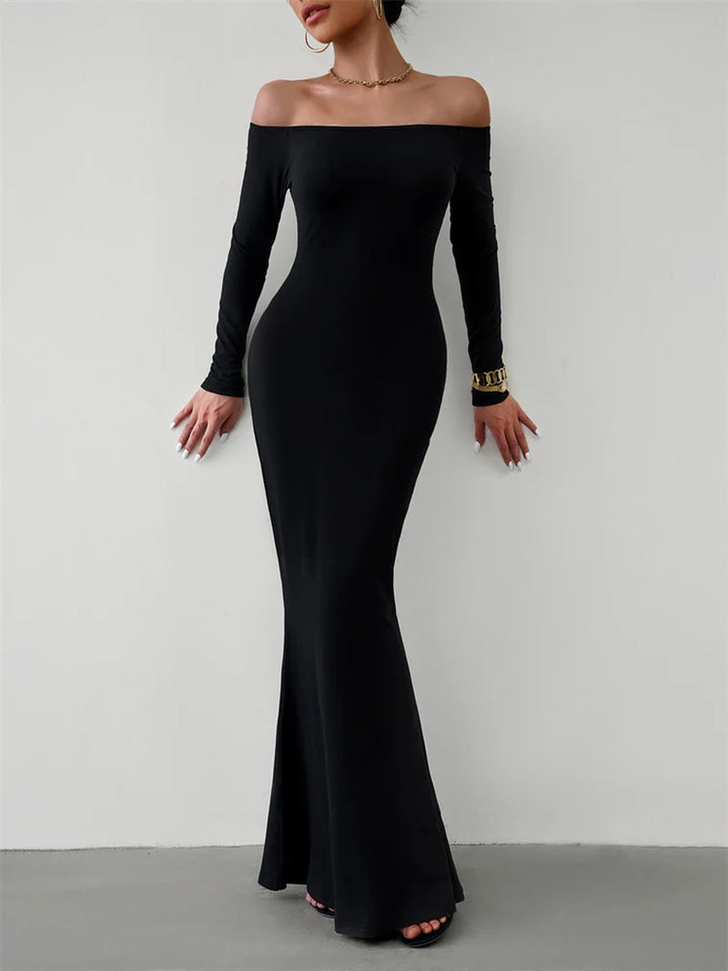 Stylish White Maxi Dress for Women: Elegant, Backless, Off-Shoulder - Image 8