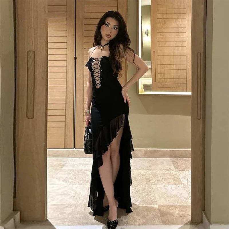 Flattering Lace Dress for Women: Slim Fit, Leg-Revealing Style - Image 5