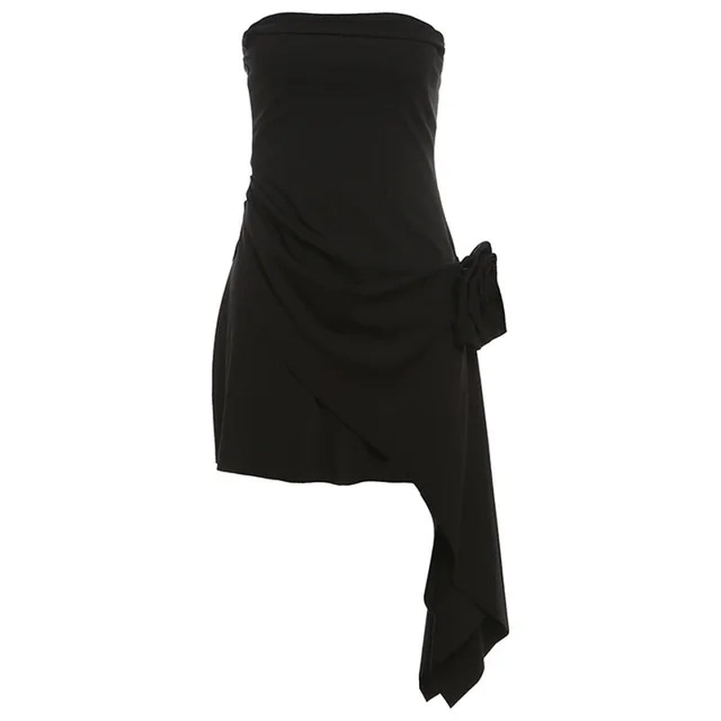 Pareo Beach Cover-Up Dress: Knitted, Floral, Backless & Strapless