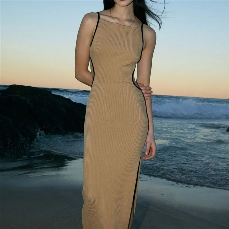 Chic Sleeveless Lace-Up Suspender Dress for Women - Autumn Fashion - Image 2