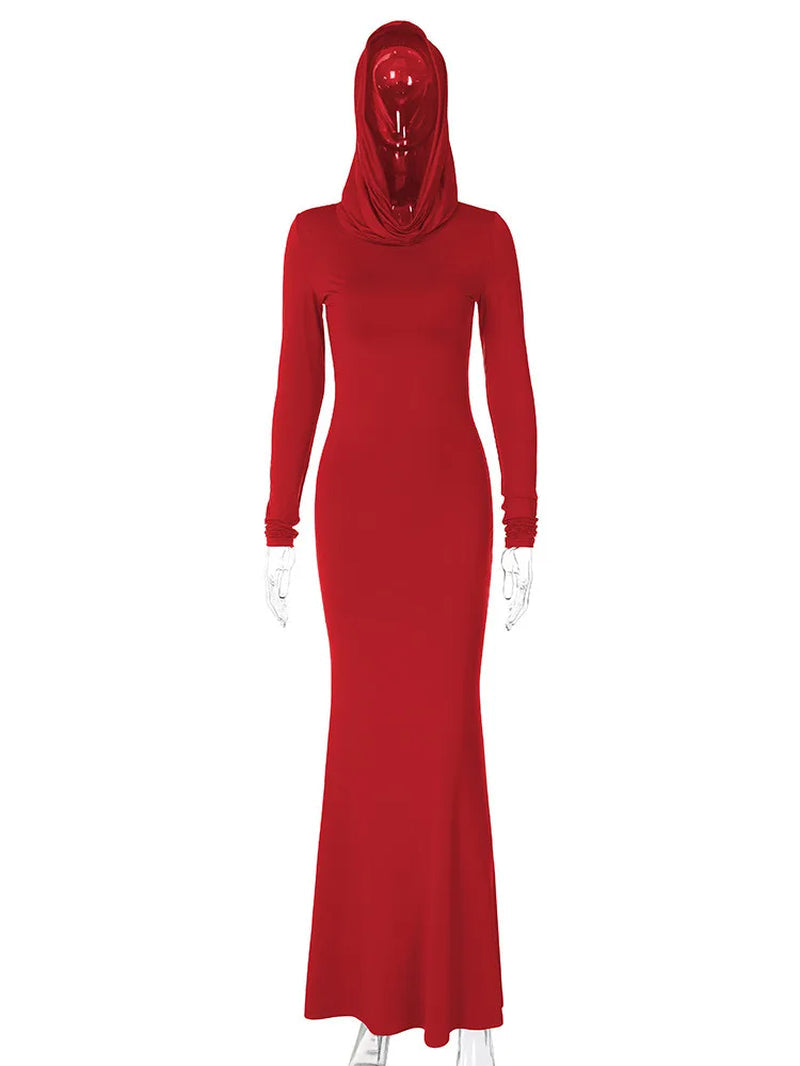 Midnight Club Chic Maxi Dress for Women, Slim Fit - Image 3