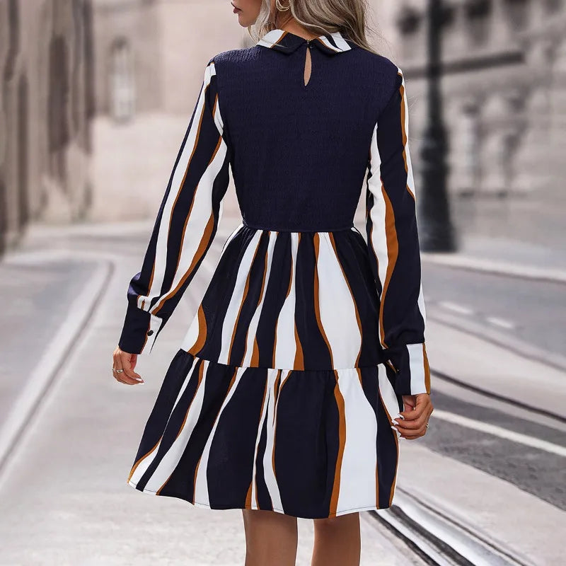 Stylish High Waist A-Line Dress for Fall/Winter Women's Fashion - Image 6