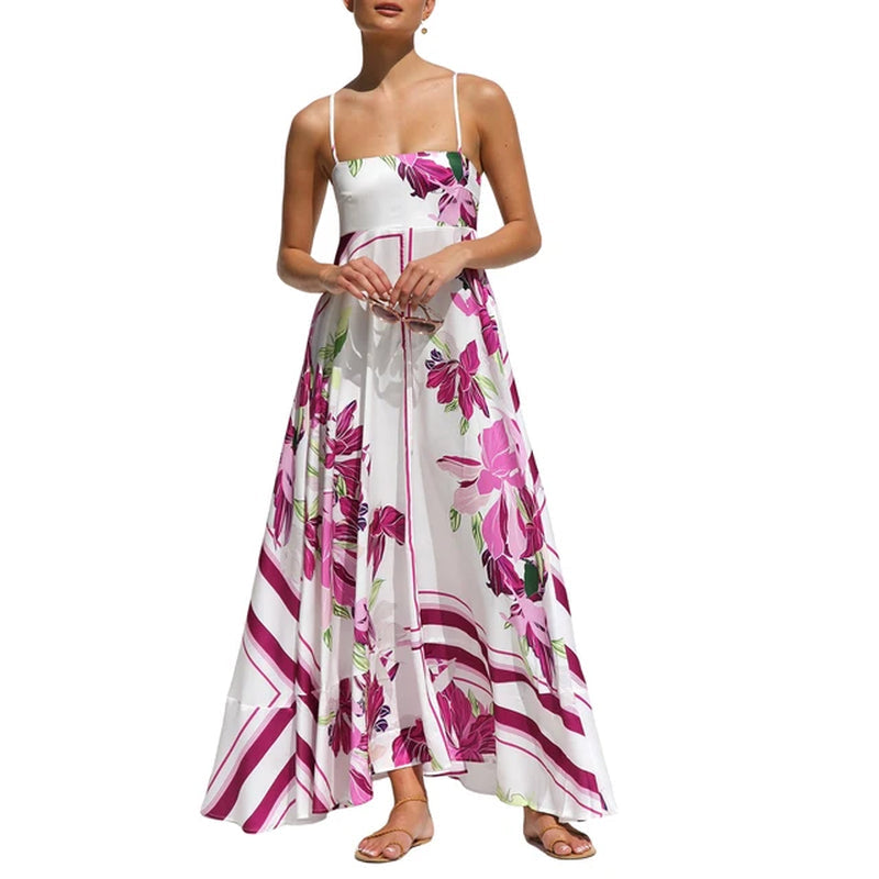 Boho sunflower print slip dress with spaghetti straps - 2024 - Image 13