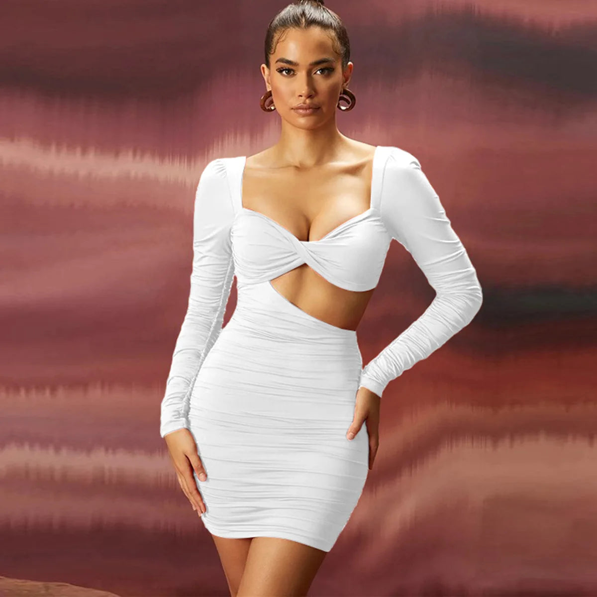 Seductive Cut Out Mini Dress for Elegant Party Look - Image 3