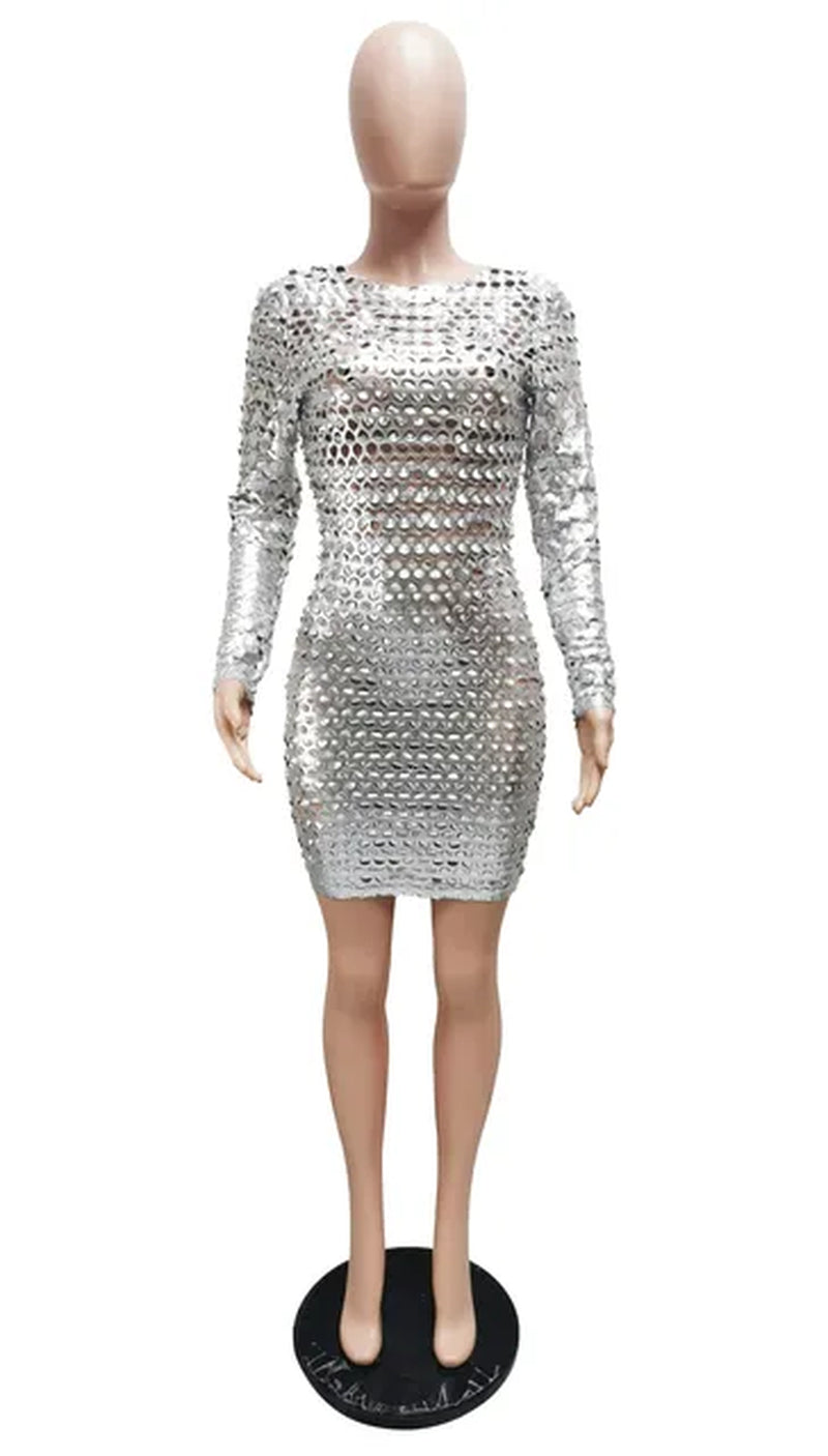 Sexy See-Through Mini Dress for Women Nightclub Party Fashion - Image 8