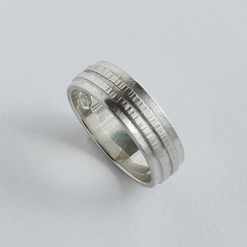 Silver texture ring – Naomi James