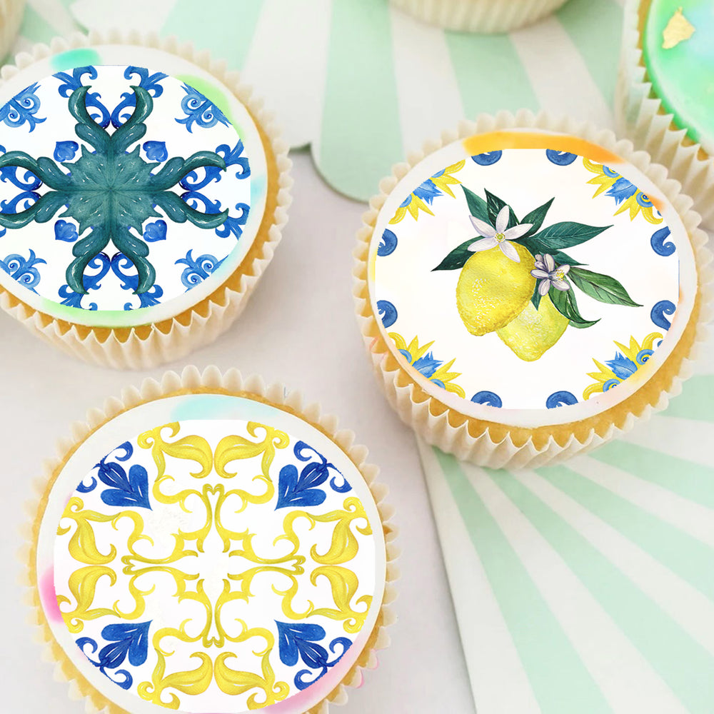 Designer Brands Cupcake Toppers - Louis Vuitton LV Cupcake Toppers x 15