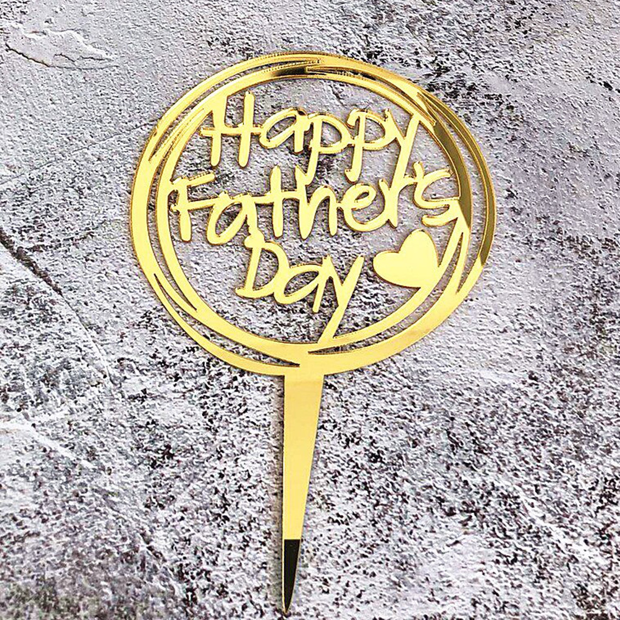 Download Happy Fathers Day Round Acrylic Cake Topper - Deezee Designs