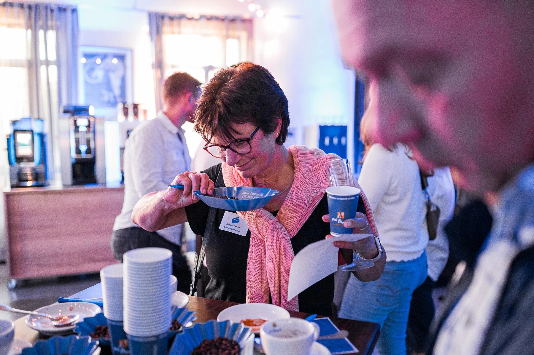 Kaffeetasting Cupping während der Veranstaltung 20 Jahre più caffè