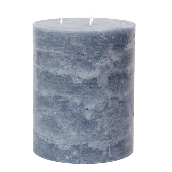 Slate Blue 3 Wick Pillar Candle | Large 5x6