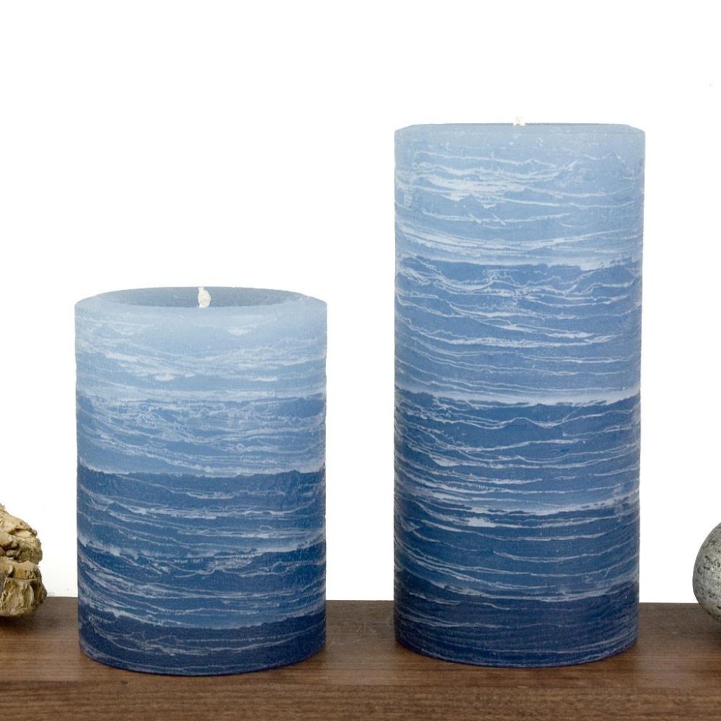 navy pillar candles