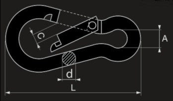 Black Stainless Steel Spring Hook