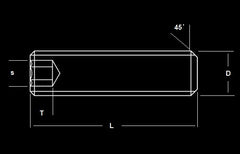 Black Stainless Steel Grub Screw