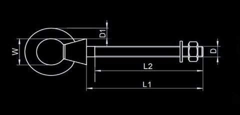 Long Lifting Eye Bolt