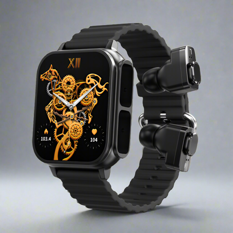 FitSync Duo Pro Smart Watch mit integrierten Ohrhörern - TrendSpot Finds