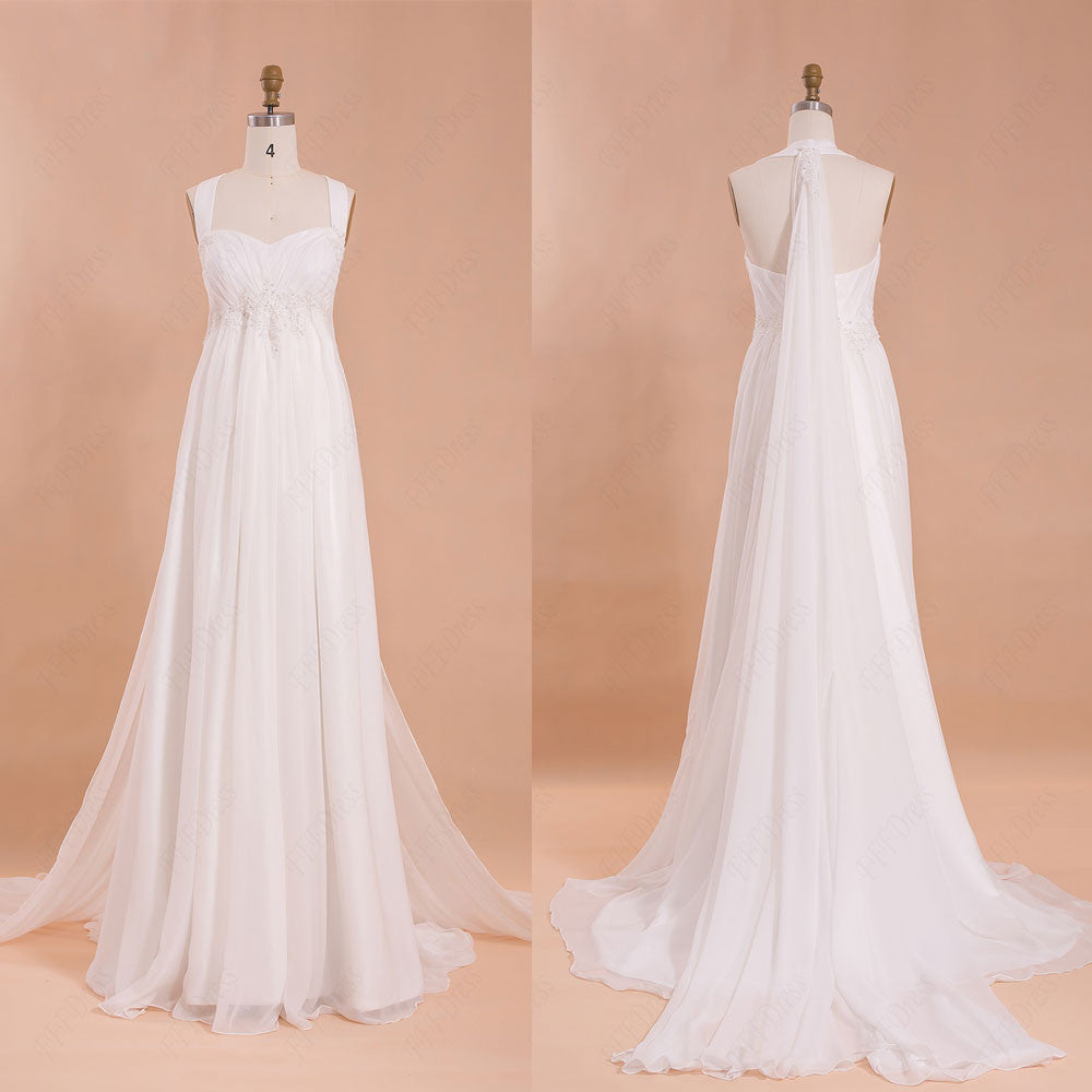 Chiffon Beach Wedding Dresses Destination Bridal Dresses Mypromdress