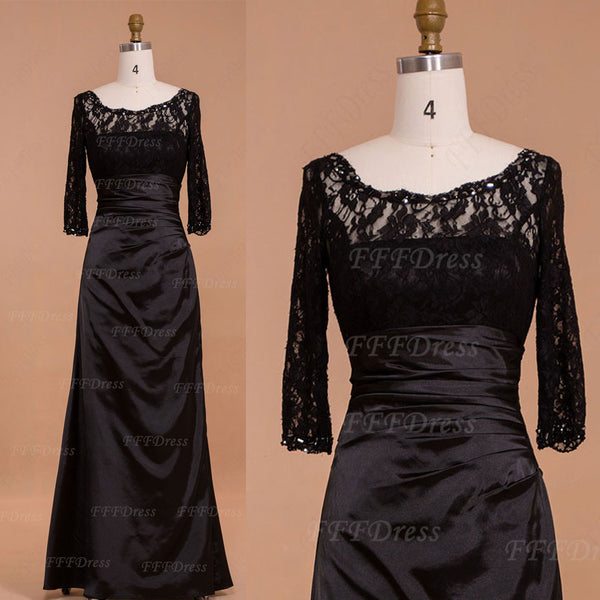 Modest Black Mother of the Bride dresses with Sleeves – MyPromDress