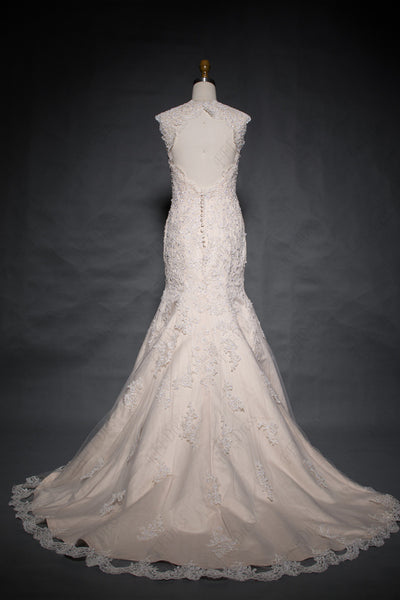 Lace trumpet wedding dresses open back – MyPromDress