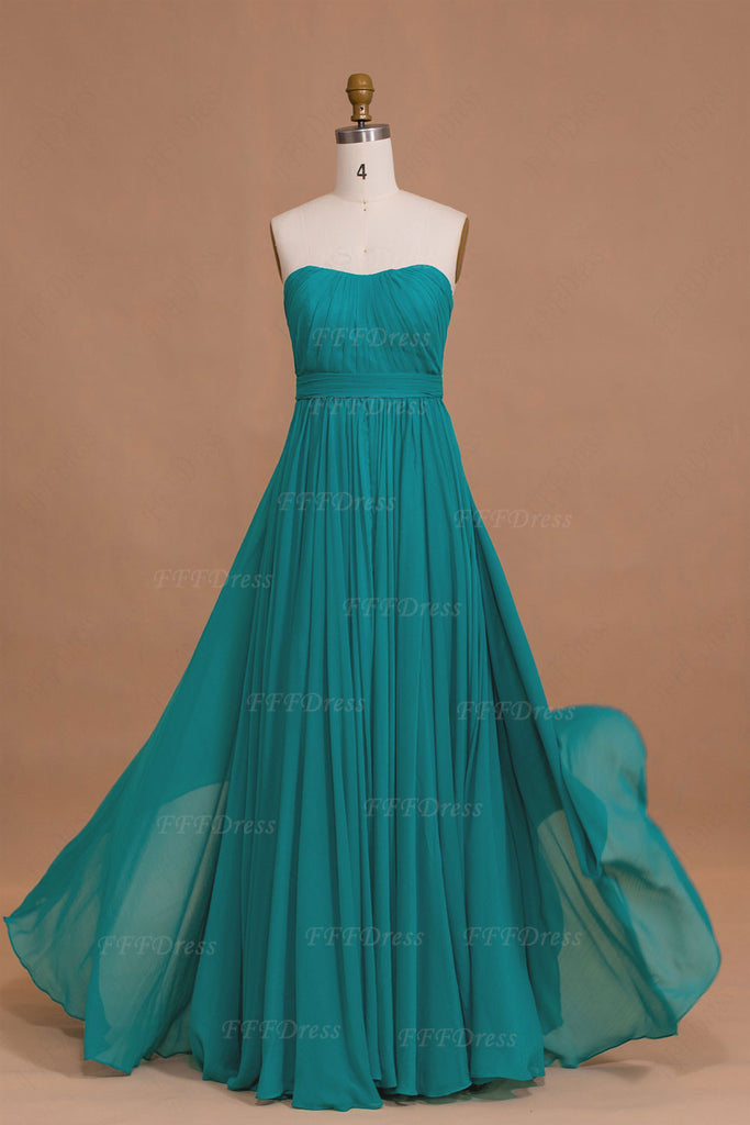 Elegant Flowing Chiffon Green Long Prom Dresses – MyPromDress