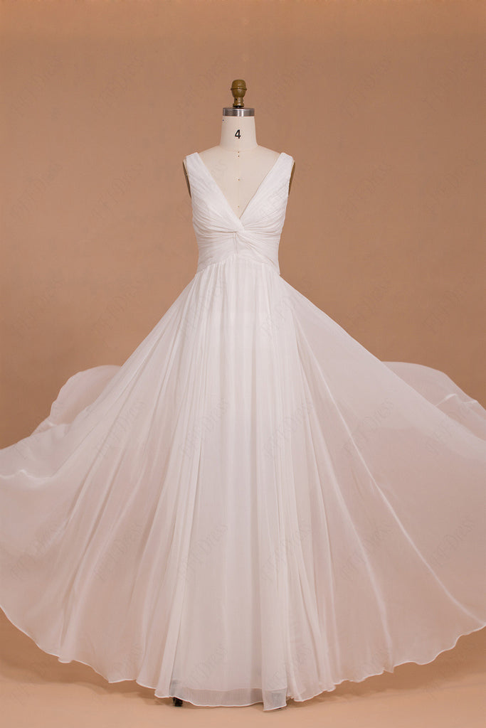 Chiffon Beach Wedding Dresses Destination Bridal Dresses Mypromdress